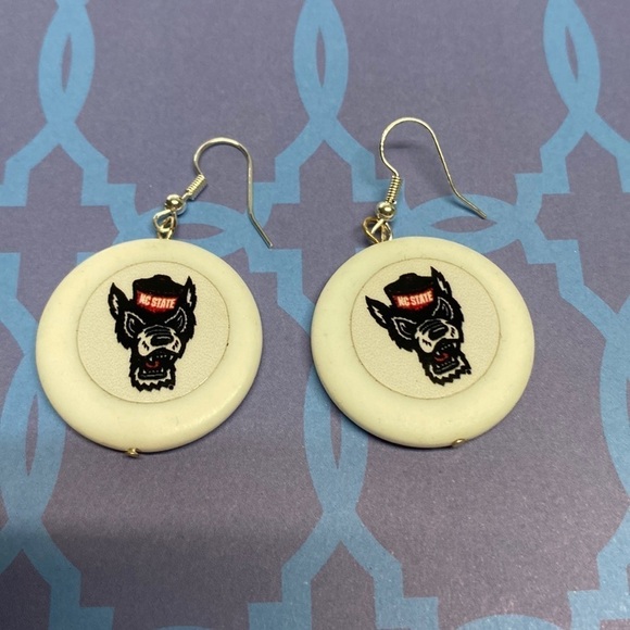 Sports Themed Dangle Earrings (AS) - Picture 1 of 4
